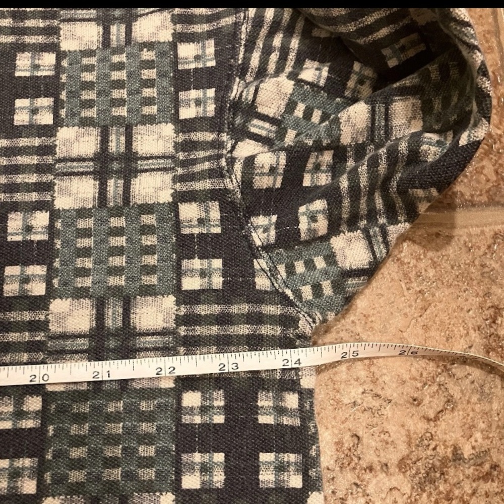 Vintage Point Zero Patchy Pattern Henley Shirt Me… - image 8